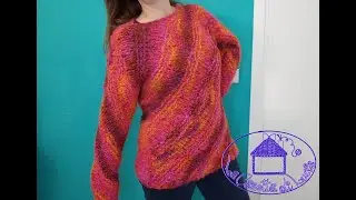 Maglione Diagonale ai ferri lineari 2 Parte