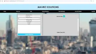 Create a booking Page -  All fields entered but no items selected