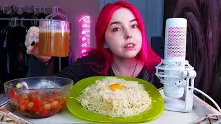 Если ты не инвалид - колясочник ,то п...уй работать/карбонара с креветками мукбанг/mukbang