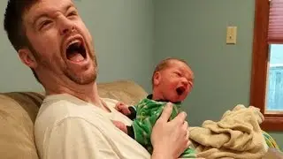 When Babies Be Left Alone With Their Dads -  Cute Baby Videos
