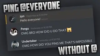 How to ping @everyone without tagging them! (*GHOST* ping @everyone)