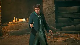 Sebastian Sallow uses Avada Kedavra, the Killing Curse - Hogwarts Legacy