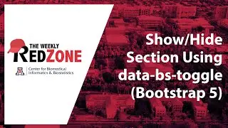 REDZone - Show/Hide Section Using data-bs-toggle (Bootstrap 5)