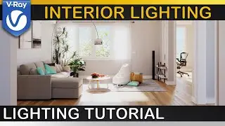 V-Ray | Simple INTERIOR LIGHTING Setup | Sun & Sky + HDRI Lighting Tutorial