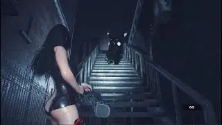Resident Evil 2 Remake Claire Shaky Suit Thicc Latex with Extreme Jiggle Physics Gameplay PC Mod