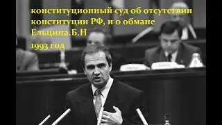 Конституционный суд об отсутствии Конституции РФ 1993 год