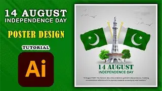 14th August Poster Design in Adobe Illustrator | Independence Day Flyer Tutorial | #14thAugust