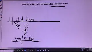 Diagramming a sentence with two dependent clauses