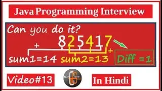 Java program to find sum of even and odd position digits of number | Java Interview Series in Hindi