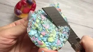 Режу красивое мыло из основы.