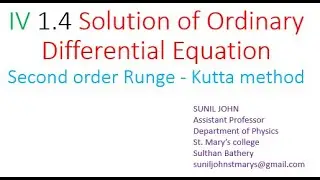IV 1 4 Second order Runge Kutta methods