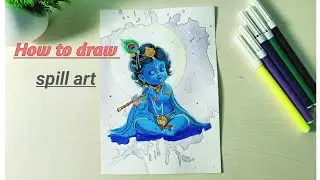 Spill art 🎨✨/What materials are used for spill art? #spillart #art #howtodraw