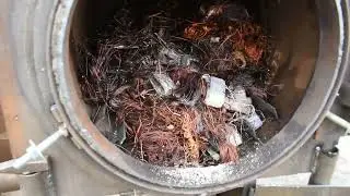 Выжигание лака на медных проводах.