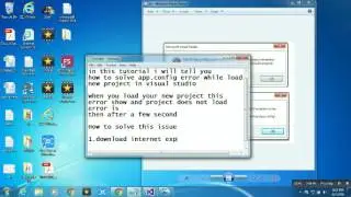 How to solve App.config error in Visual Studio