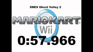 Mario Kart Wii - SNES Ghost Valley 2 - 0:57.966