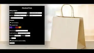 HOW TO CREATE CHECKOUT FORM USING HTML & CSS | SHOPPING CART CHACKOUT FORM | CHECKOUT FORM TUTORIAL