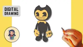 How to draw Bendy | Step by step drawing with me 🖌️ #digitaldrawing #craftipix #grwm #bendy