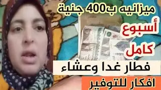 ميزانيه واقعية للاكل ب400 جنية اسبوع كامل فطار غدا وعشاء الست الشاطرة رزق#افكار-للتوفير#تحفيز