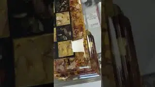 Шахматная доска из янтаря "Крепость светлая"