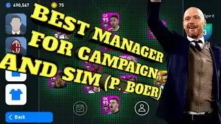 BEST CAMPAIGN AND SIM MANAGER IN eFOOTBALL PES 2020 || HOW TO PLAY WITH P. BOER ||
