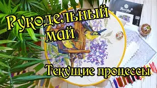Рукодельный май. Текущие процессы. Вышивка крестом.