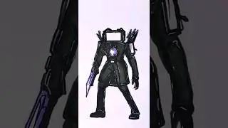 stickman to titan TVman Upgraded speed drawing #shorts #drawing #skibiditoilet