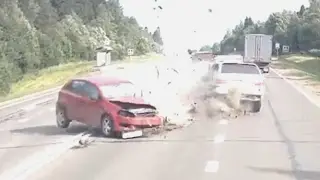Terrible car crash compilation - Fatal Head On Collision