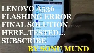 lenovo A536 firmware update error Solution.Done With Miracle Box