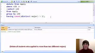 Databases: Relational Databases and SQL - SQL/Data Modification Statements