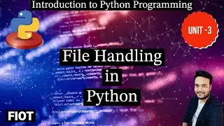 File Handling in python || Introduction to python programming || FIOT || CSE || JNTUH