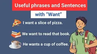 English Conversations Practice | Learn Useful 50 Phrases with 'Want'