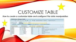How to Create custom table in SAP ABAP || SE11 Data Dictionary