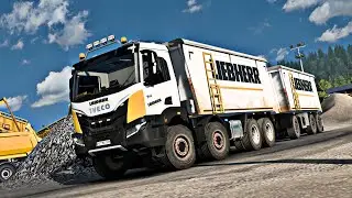 Transporting Gravels with Iveco T Way LIEBHERR - Euro Truck Simulator 1.50 #ets2