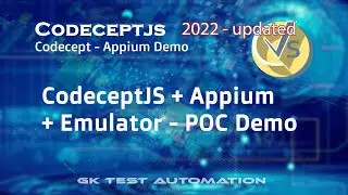 8 Codeceptjs Appium|| Tutorial || POC || Demo || 2022 updated