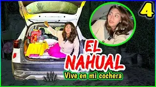 DÍA 4 🐺 un NAHUAL vivía en mi COCHERA😱 ¡Durmiendo en su REFUGIO! | Viviendo en el PATIO 🌳