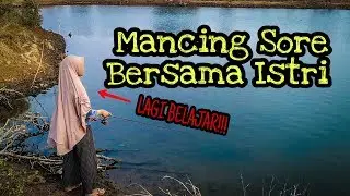 Mancing Casting Di Tambak Bandeng Sore Hari