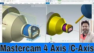 Mastercam 2021 4 Axis C-Axis Complete Cnc Programming hindi tutorials