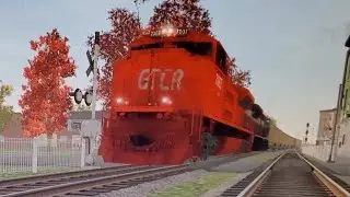 (T:ANE) GTCR Empty Grain Train CXCG Flies Through Uptown Terre Haute