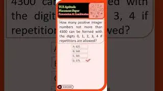 #3 - Permutation and Combination | Placement Paper Problems| IT Placement | Aptitude | 