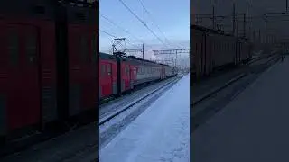 ЭД4М-0031 подъезжает к платформе Ленинский Проспект!