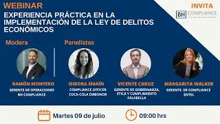 Webinar "Experiencia práctica en la Implementación de la Ley de Delitos Económicos”