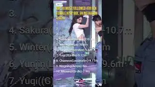 Top 10 most followed 4thgen kpop female idol on instagram#kpop#aespa#lesserafim#gidle#somi#ive