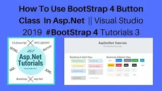 How to use bootstrap 4 button class in asp.net || visual studio 2019 #bootstrap 4 tutorials 3
