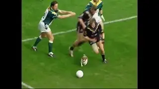 Brock The Dog gets involved in Ireland Vs Australia International Rules, 2004
