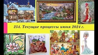 254. Текущие процессы июня 2024 г. Вышивка крестом и бисером