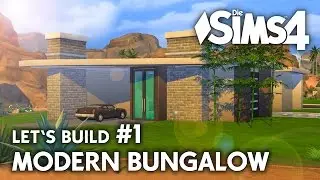 The Sims 4 House Building | Modern Bungalow #1 - Let's Build (German)
