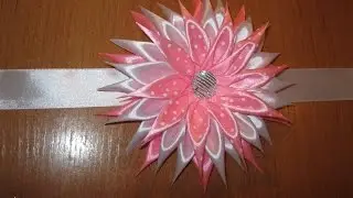 Kanzashi, Satin lenta.povyazka for girls 