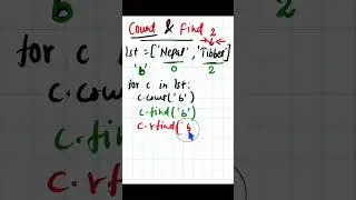 Python - 056 : count(), find(), index() and rindex() functions in python #pythontutorial #python