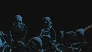 4k strobe light skeletons