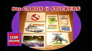 80s Vintage CARDS & STICKERS COLLECTION - with Leon Hills - LEON CREATOR